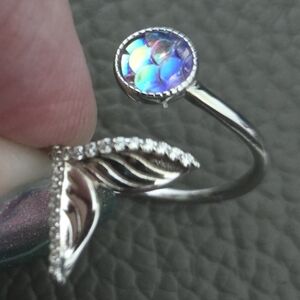Mermaid Tale and Colorful Scale Fully Adjustable Fashion Ring - Marked S925 ✨️✨️